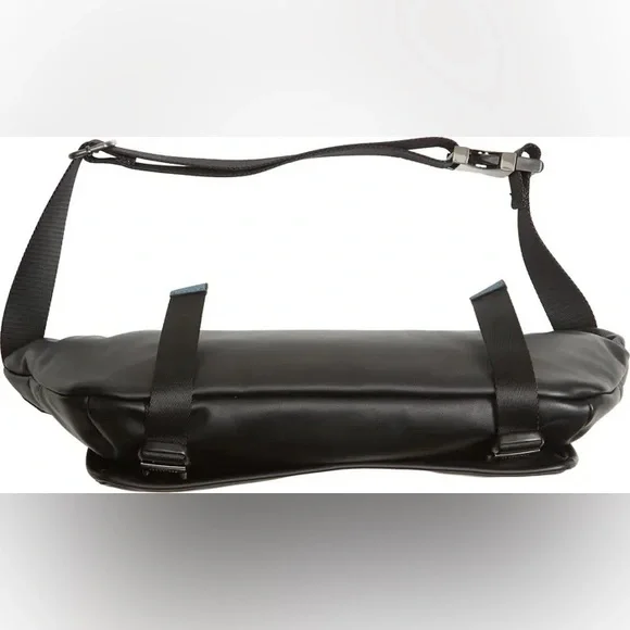 Ted Baker Cobbra Unisex Black Belt Bag Blue Trim - Picture 12 of 15